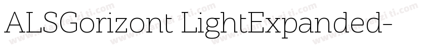 ALSGorizont LightExpanded字体转换